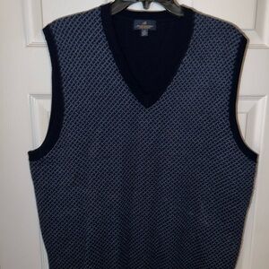 Brooks Brothers V-Neck Sweater Vest in Navy and Gray